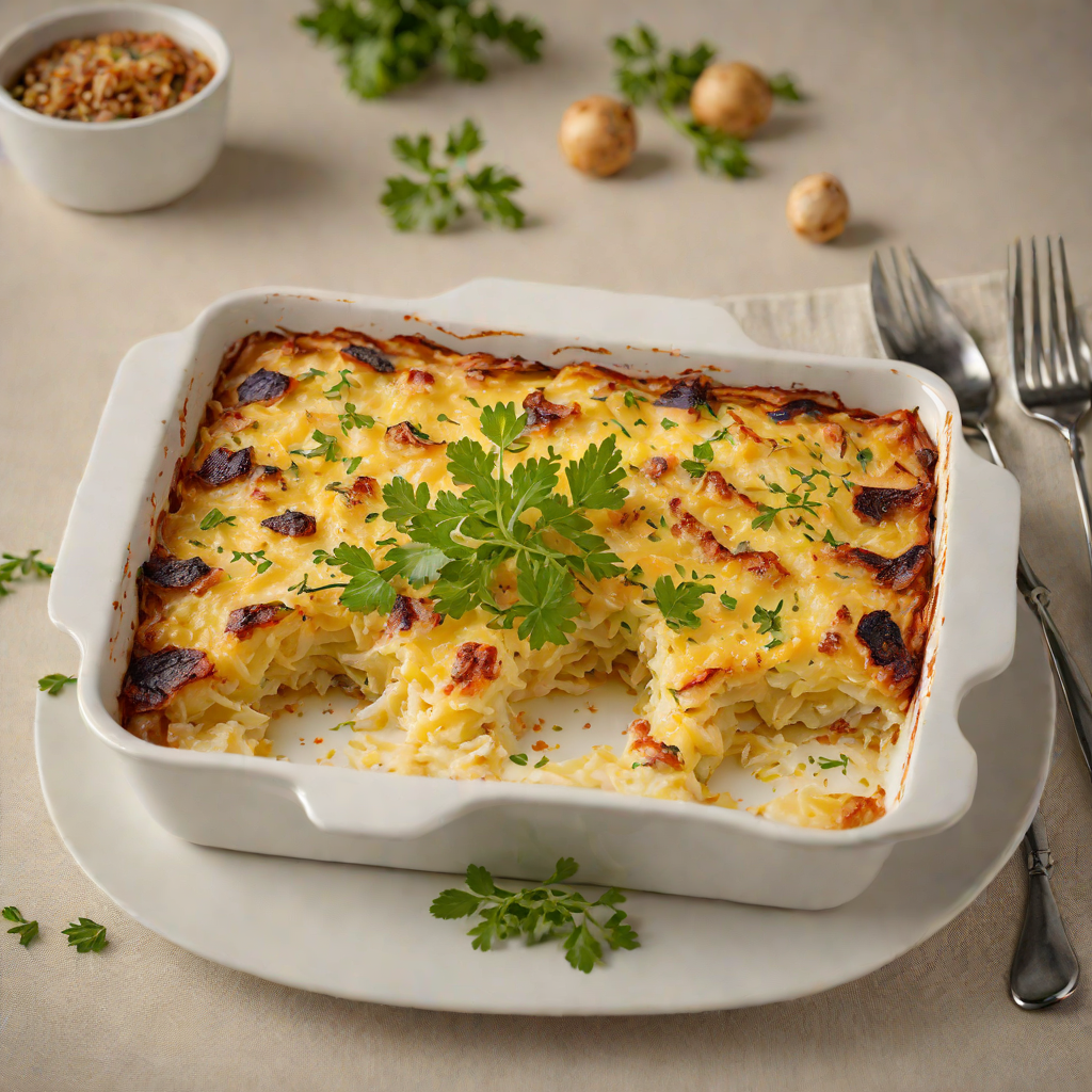 Graphically Layered Austrian-Inspired Potato Gratin