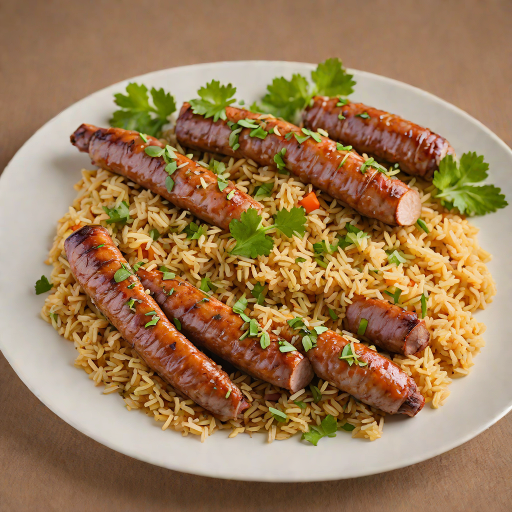 Smoked Boudin Sausage with Cajun Rice Pilaf