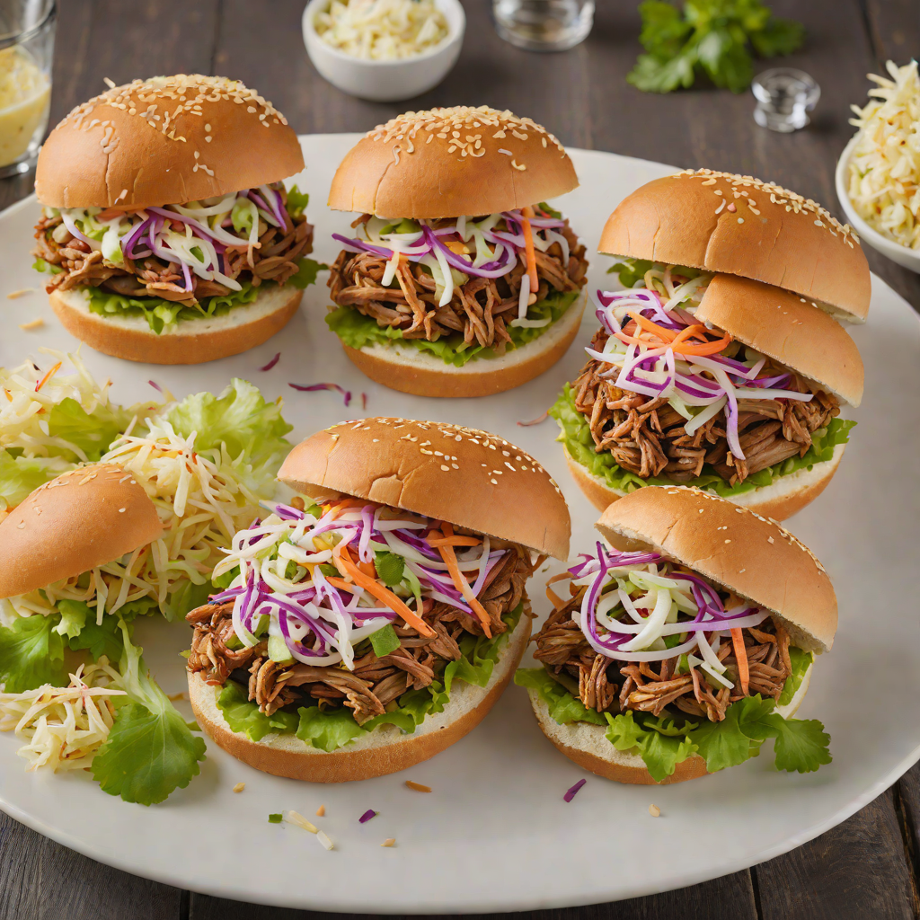 Slow-Smoked Pulled Pork Sandwiches with Tangy Coleslaw