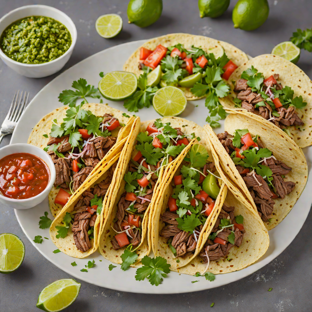 Classic Mexican Carne Asada Tacos with Fresh Salsa Verde