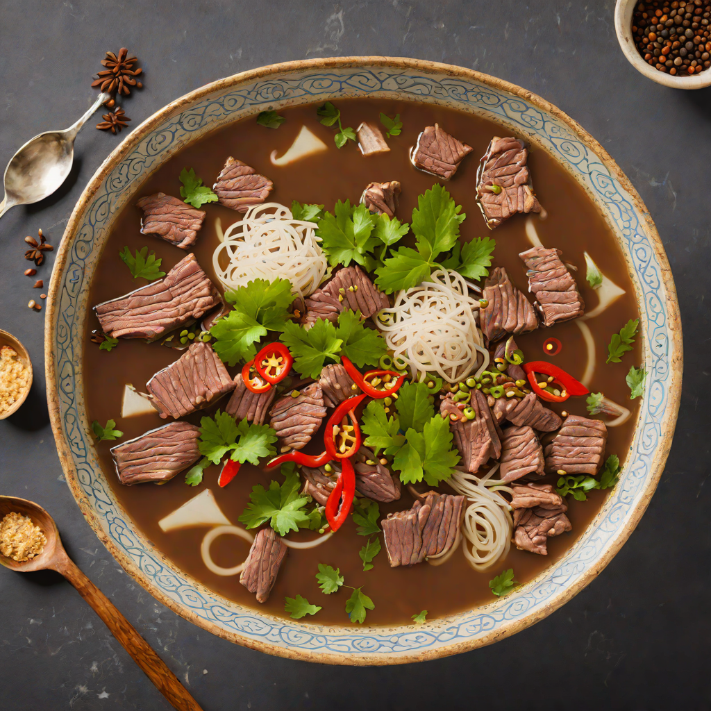 Slow-Simmered Vietnamese Beef Pho with Star Anise and Ginger