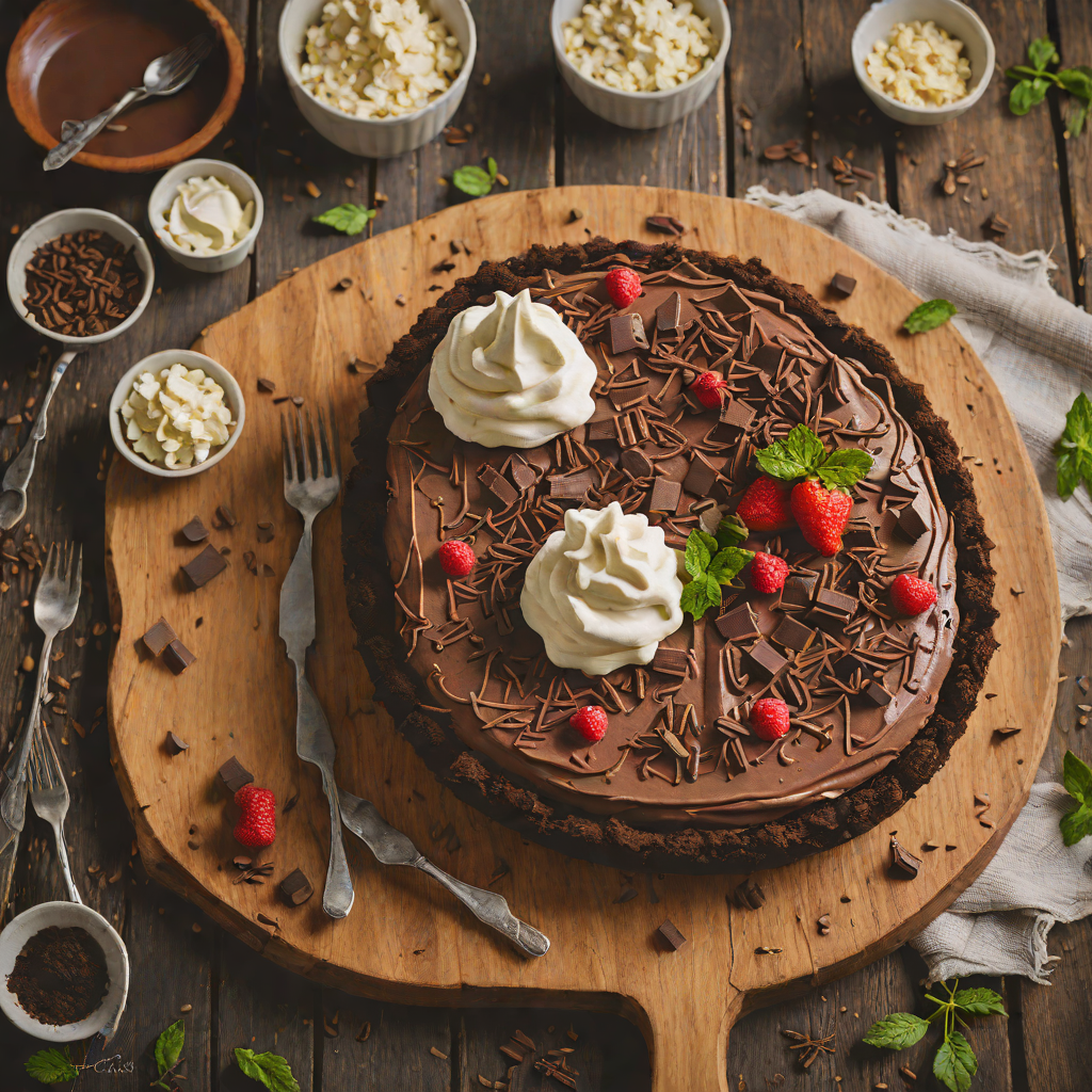 No-Bake Chocolate Mud Pie with Whipped Cream