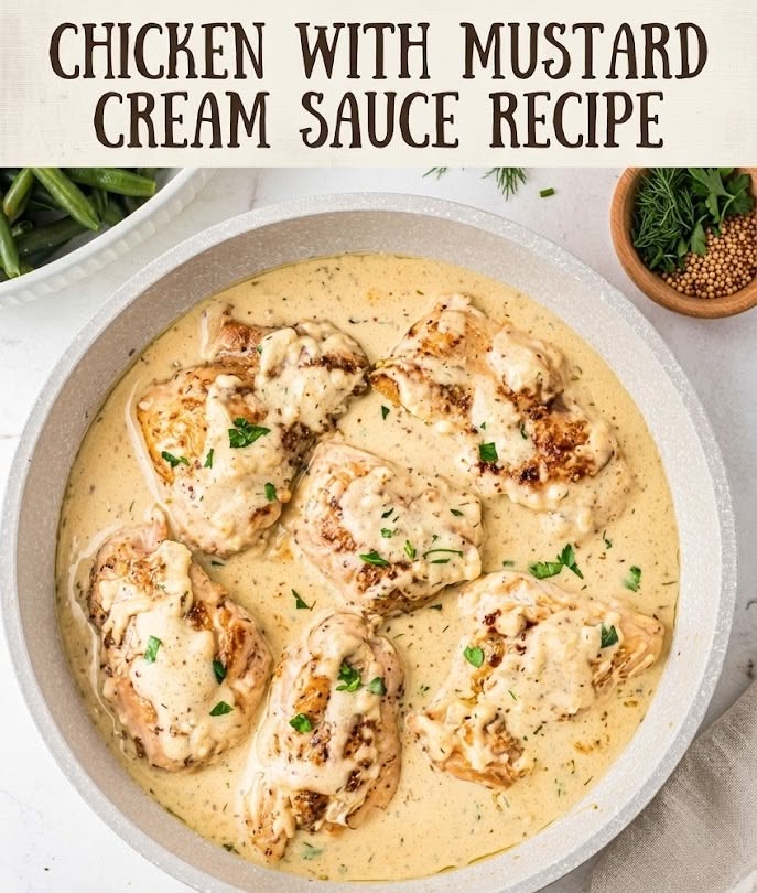 Pan-Seared Chicken with Spiced Mustard Cream Sauce