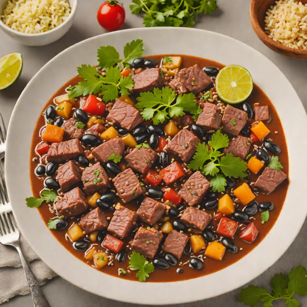 Feijoada-Style Black Bean Stew with Pork Sausage