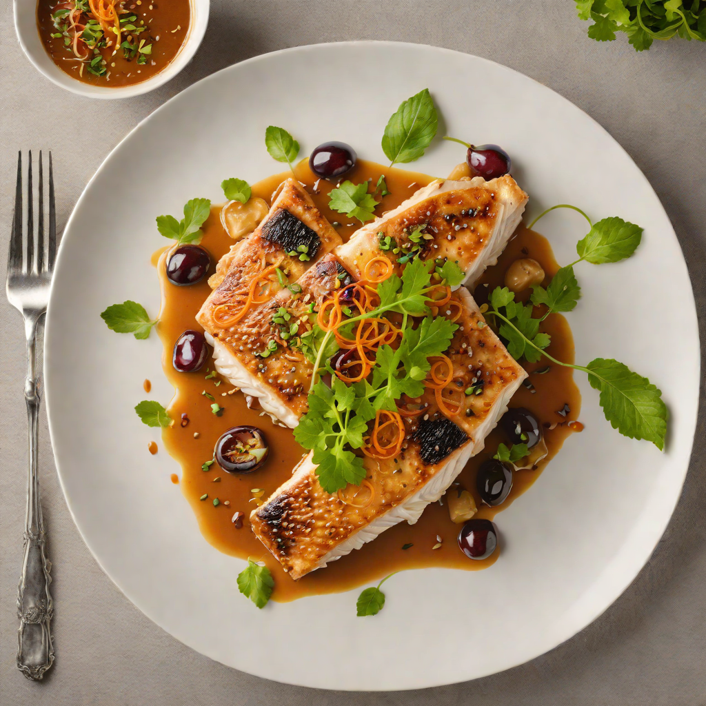 Pan-Seared Barramundi with Kakadu Plum Sauce