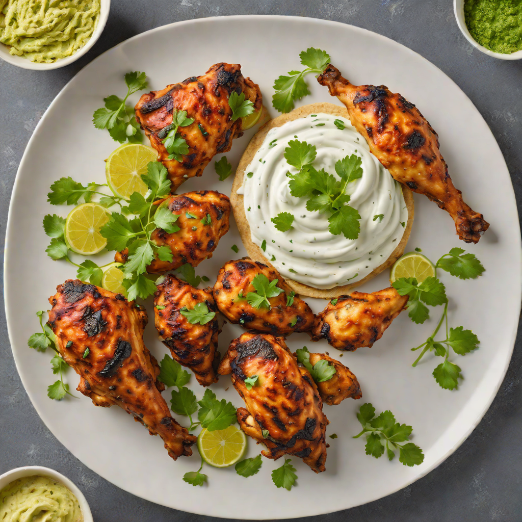 Tandoori-Spiced Chicken with Cilantro Yogurt Sauce