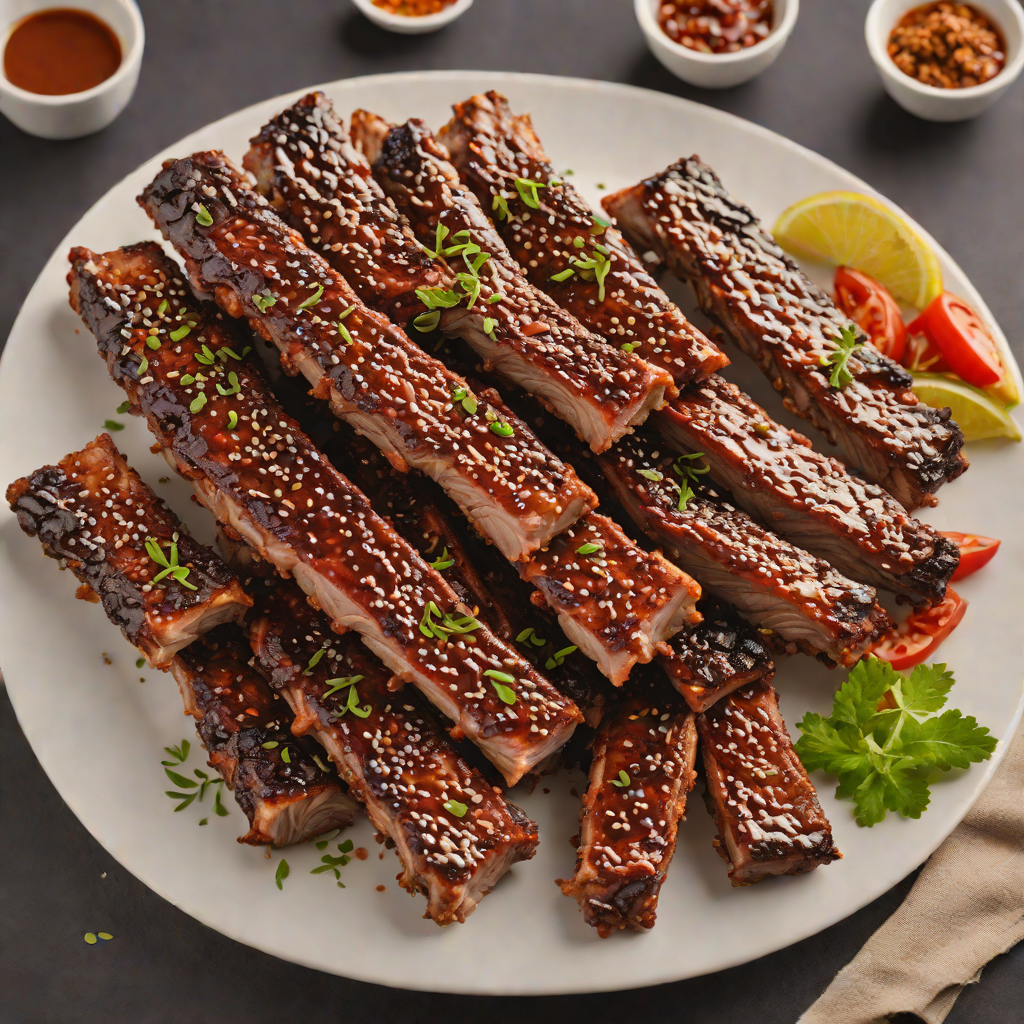 Slow-Smoked Pork Ribs with Sweet and Spicy Dry Rub