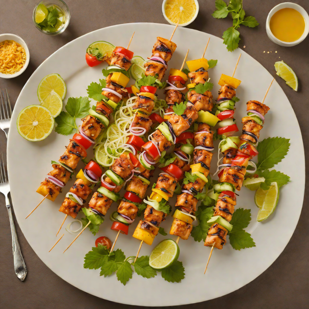 Family Waterpark-Inspired Tropical Chicken Skewers