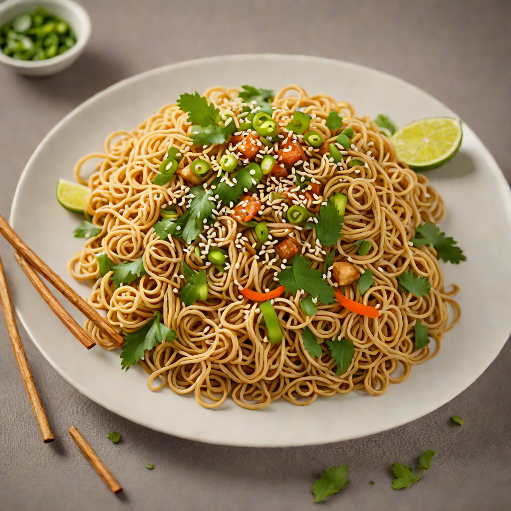 Quick Stir-Fried Sesame Noodles with Scallions