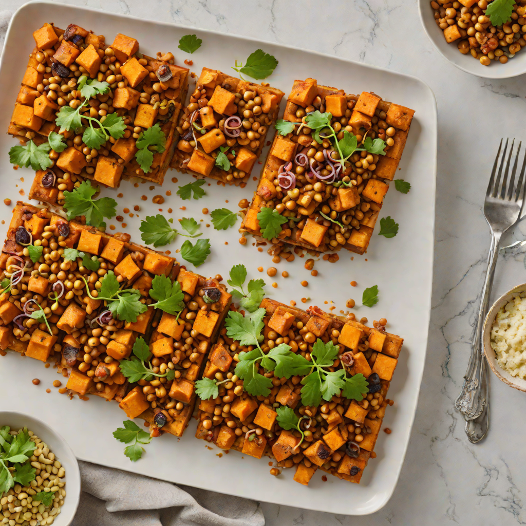 Harissa-Spiced Chickpea and Sweet Potato Sheet Pan Roast