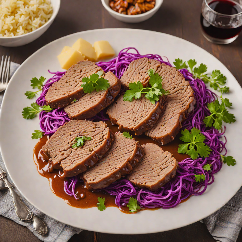 Slow Cooker German-Style Sauerbraten with Red Cabbage