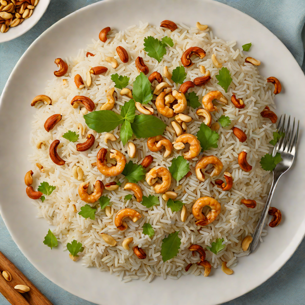 Spiced Coconut Jasmine Rice with Toasted Cashews