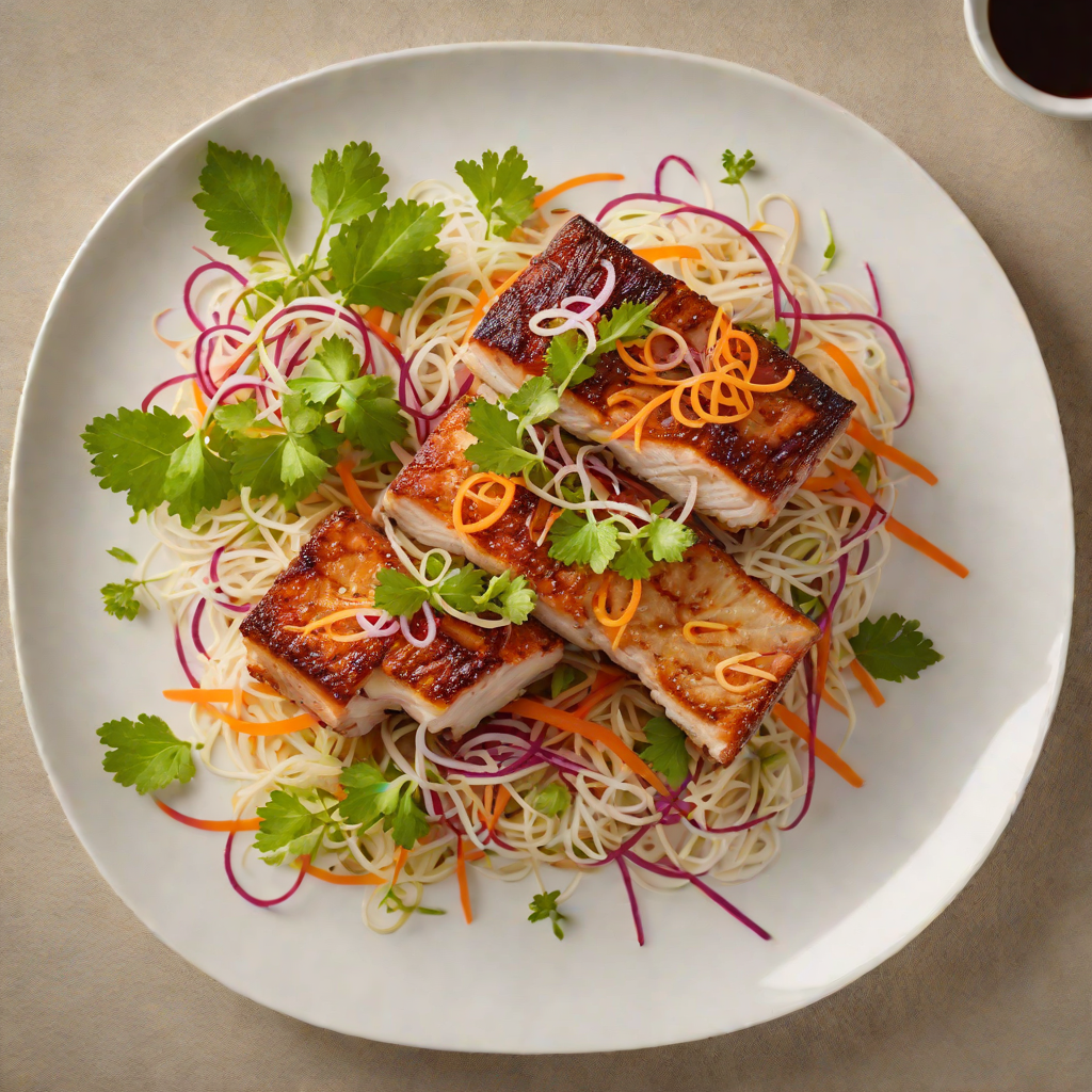 Pan-Fried Pork Belly with Pickled Papaya Slaw