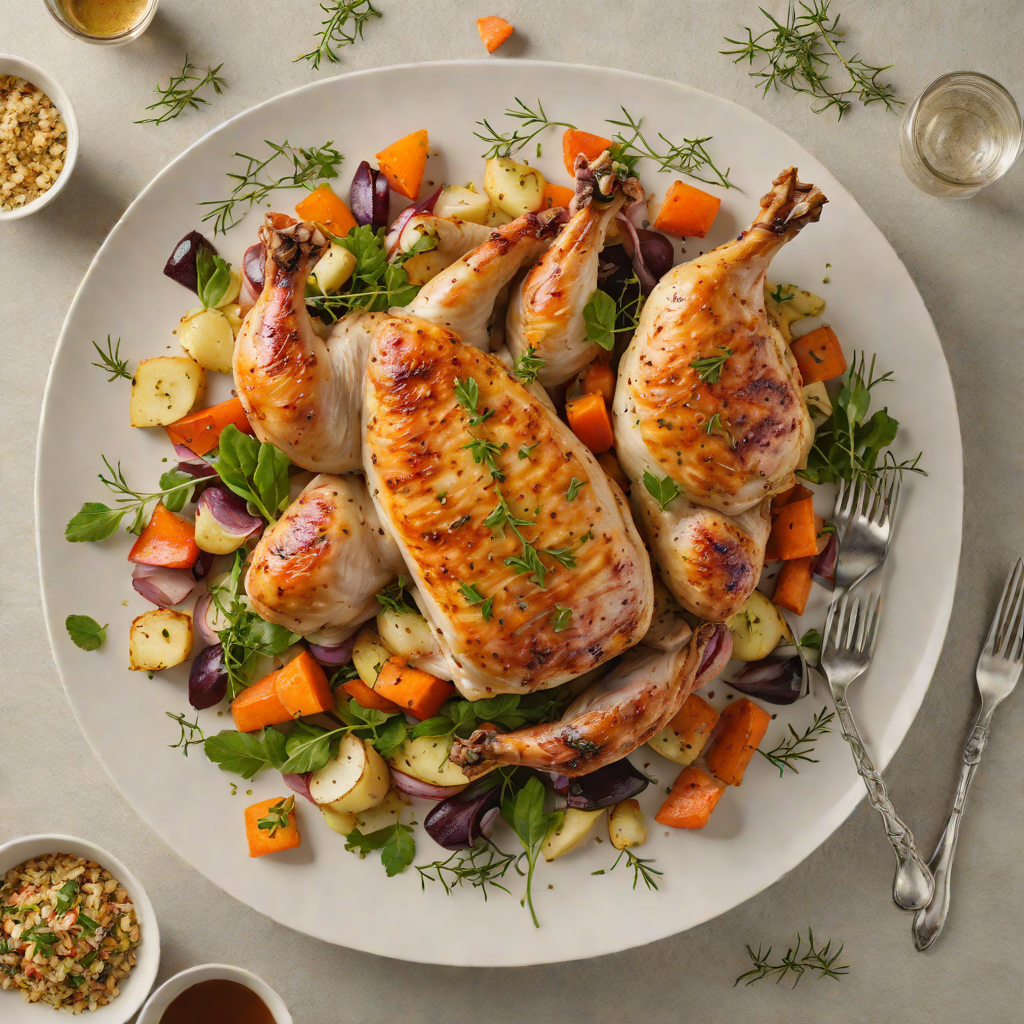 Pan-Roasted Chicken with Regional Herb Blend and Root Vegetables