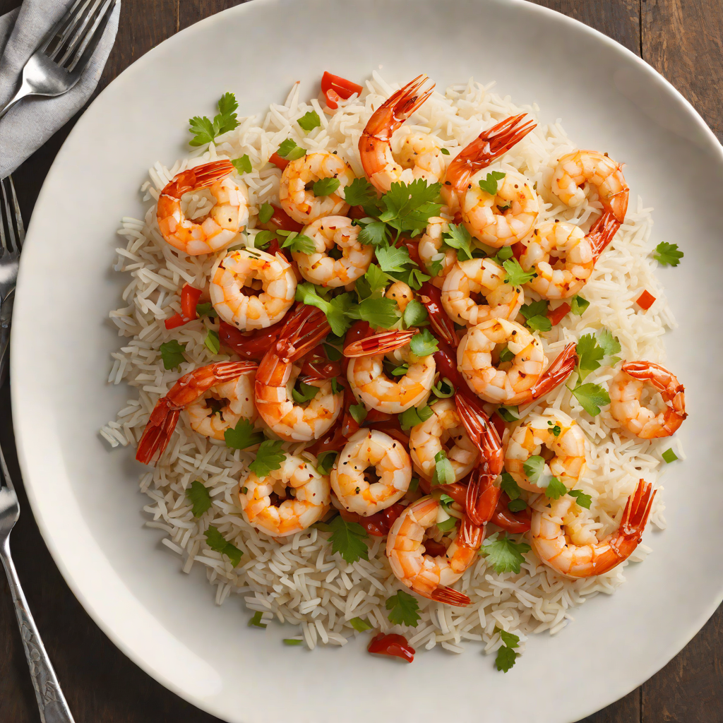 Sautéed Shrimp with Regional Chili-Garlic Sauce and Jasmine Rice