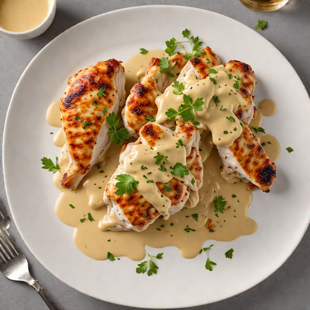 Pan-Seared Chicken with Evansville-Inspired Mustard Cream Sauce
