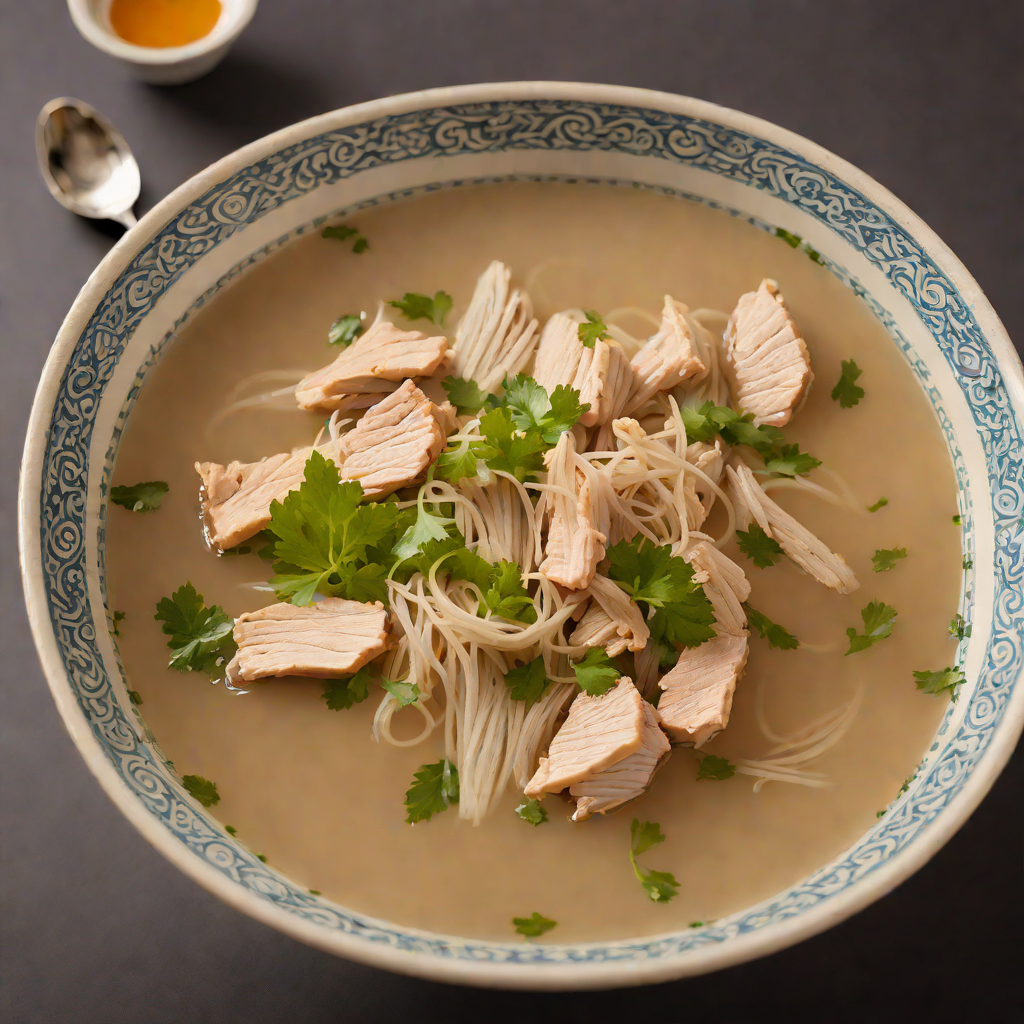 Vietnamese Pho Ga with Ginger-Scented Chicken Broth
