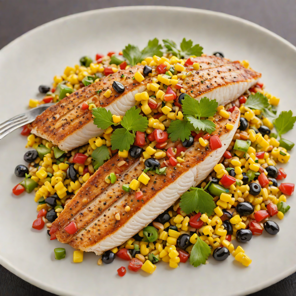 Pan-Seared Catfish with Corn and Black-Eyed Pea Succotash