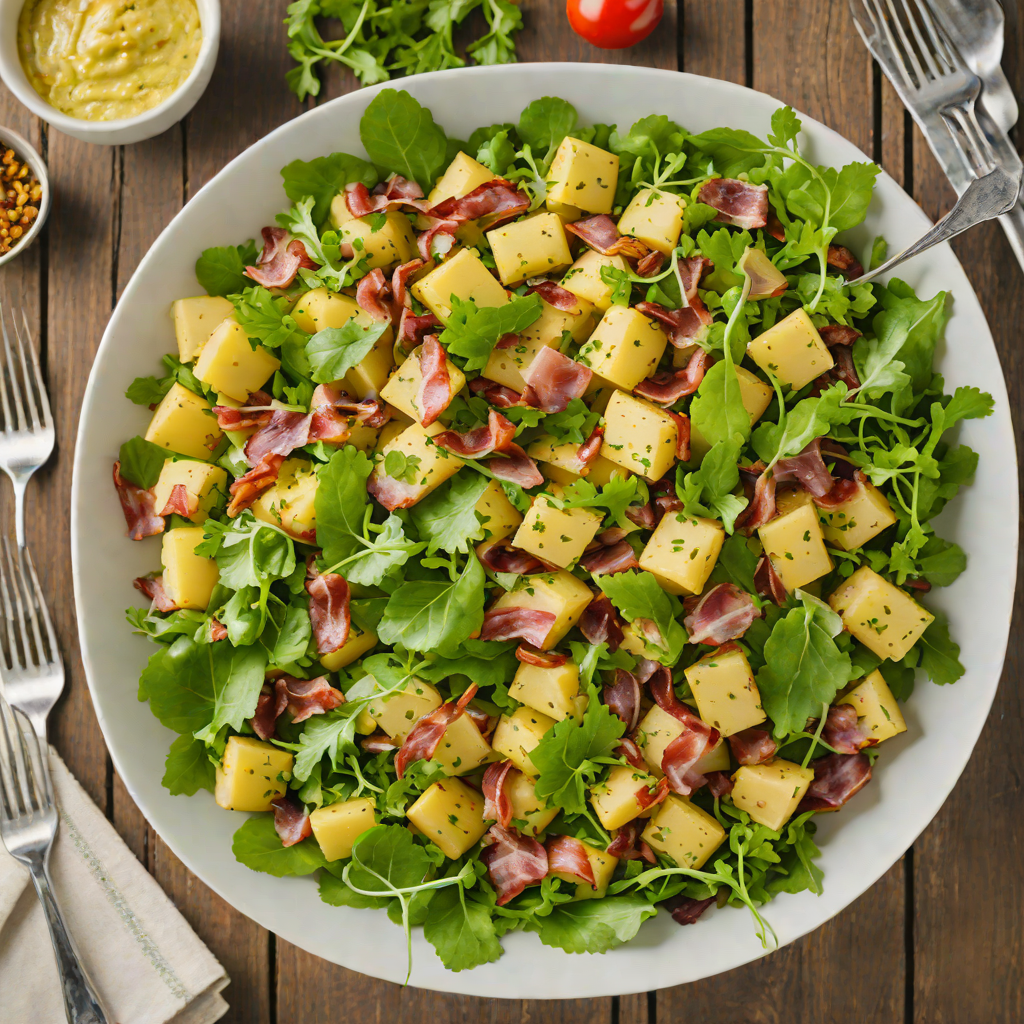 Spiced German-Style Potato Salad with Bacon and Mustard Vinaigrette