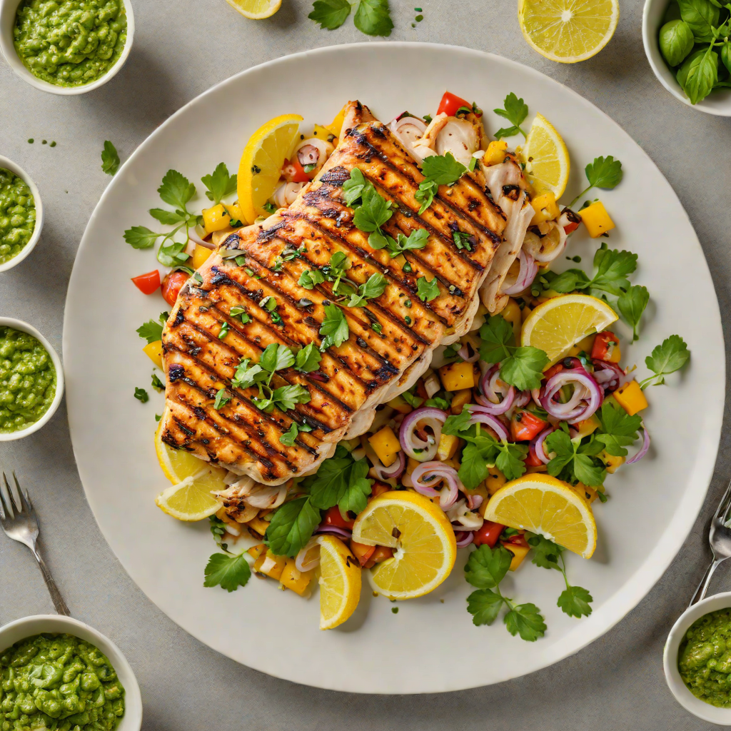 Grilled Citrus-Marinated Chicken with Regional Herb Salsa Verde