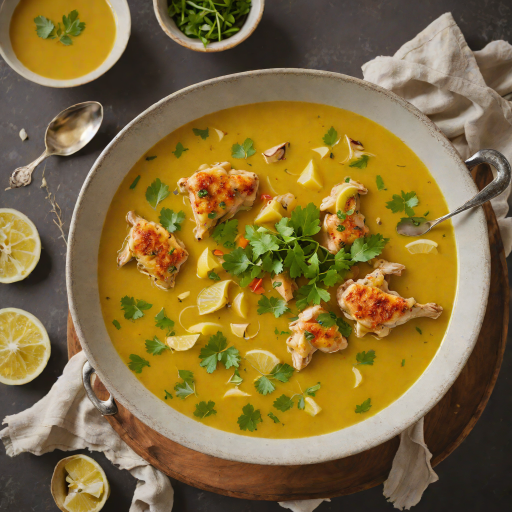 Ginger-Turmeric Chicken Soup with Lemon and Garlic