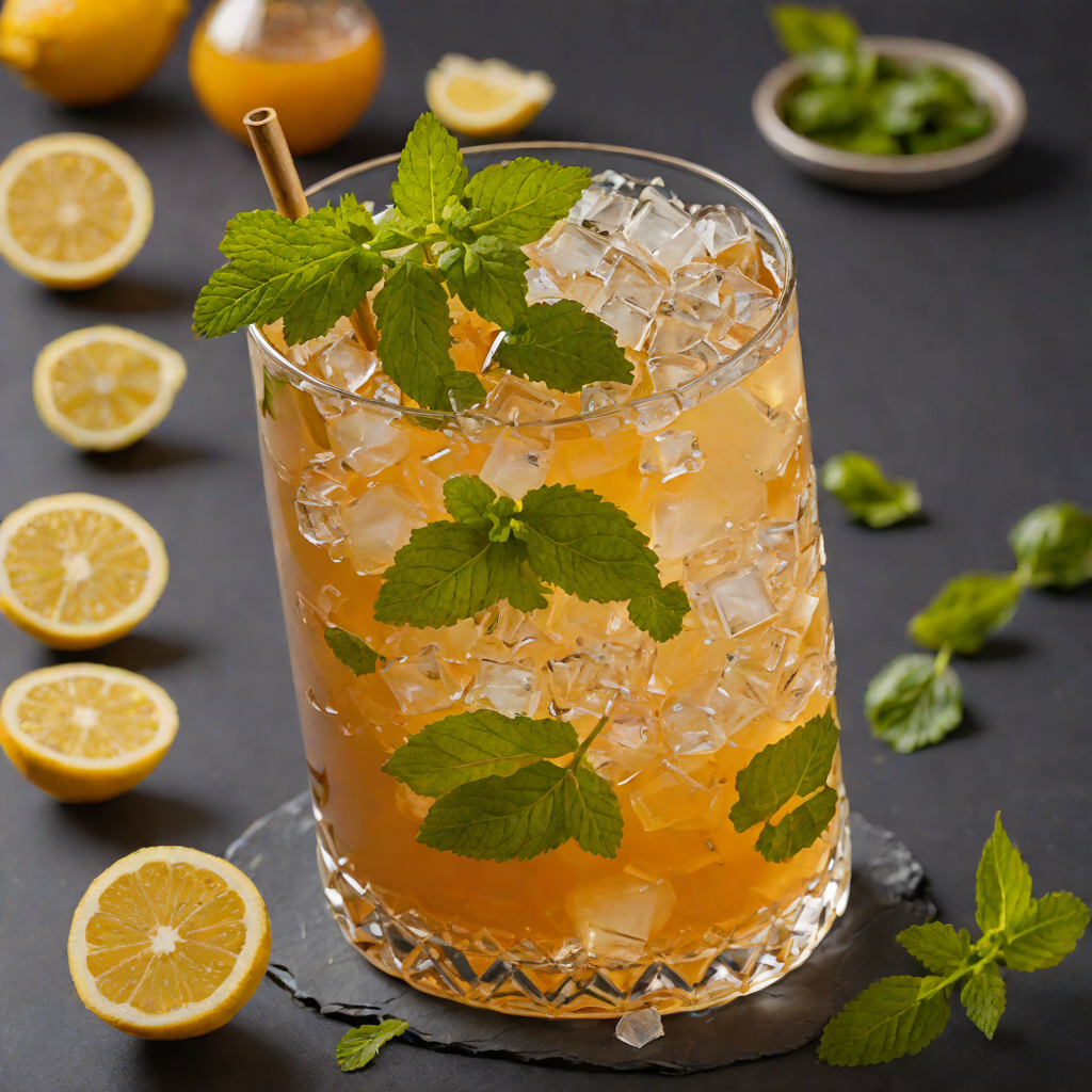 Honey-Garlic Lemon Tea with Fresh Mint