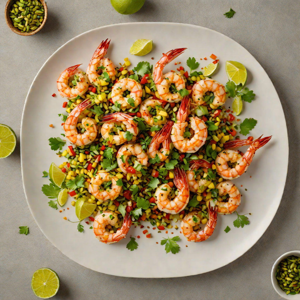 Charred Mezcal-Lime Shrimp with Pepita Salsa