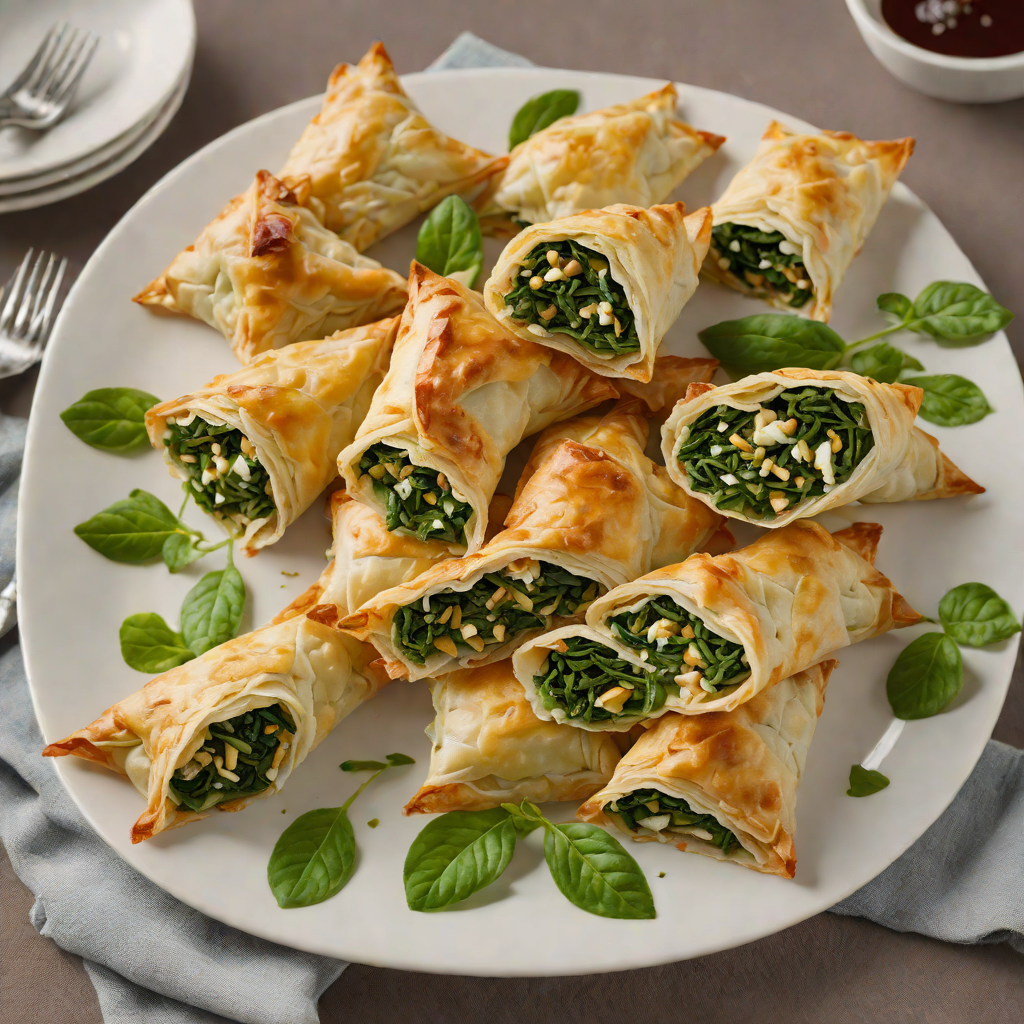 Spanakopita-Inspired Spinach and Feta Phyllo Parcels