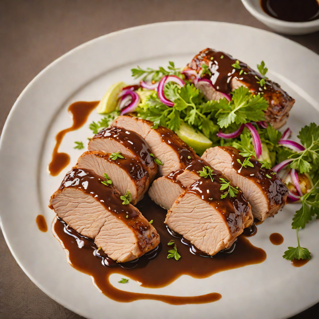 Caribbean Rum-Glazed Pork Tenderloin with Molasses Sauce