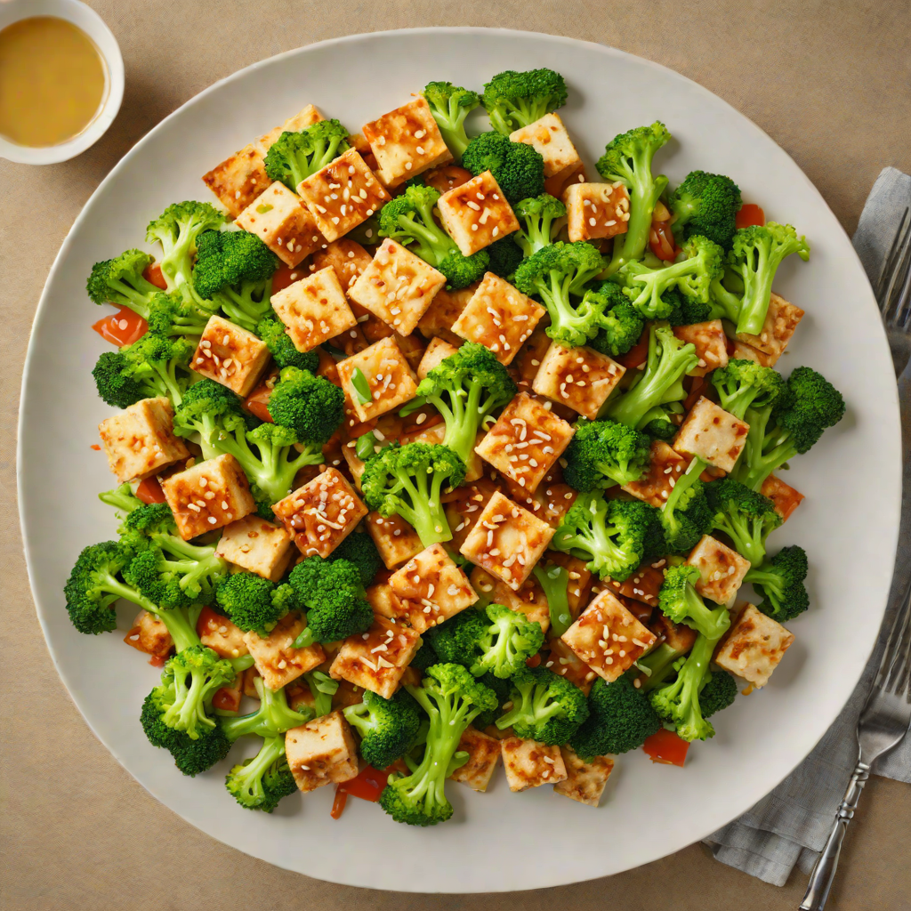 Pan-Fried Tofu Stir-Fry with Ginger and Broccoli