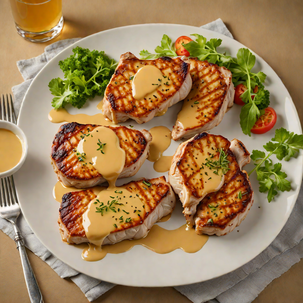 Pan-Seared Pork Chops with Honey-Mustard Glaze