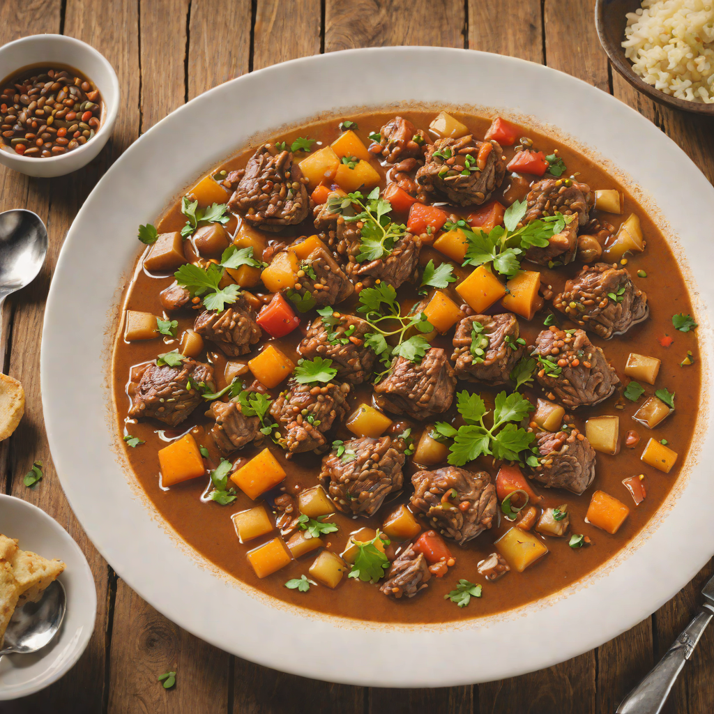 Slow-Cooked Mediterranean Lamb Stew with Tagine Spices