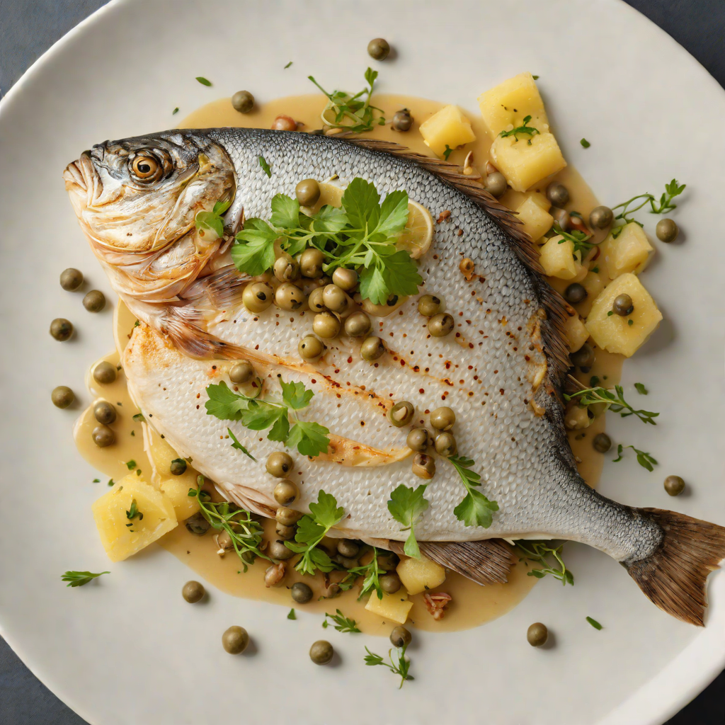 Pan-Seared Sea Bream with Garlic and Capers