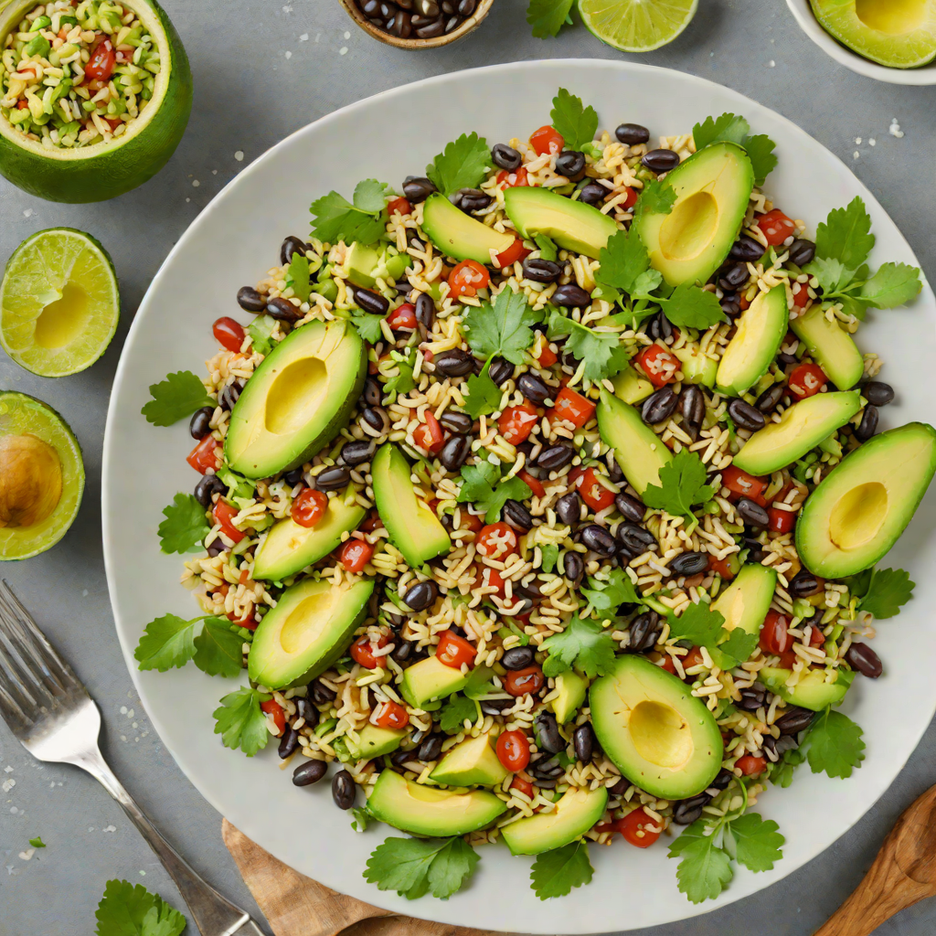 Cilantro-Lime Quinoa Salad with Black Beans and Avocado