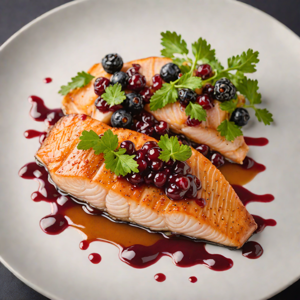 Pan-Seared Arctic Char with Northern Berry Reduction