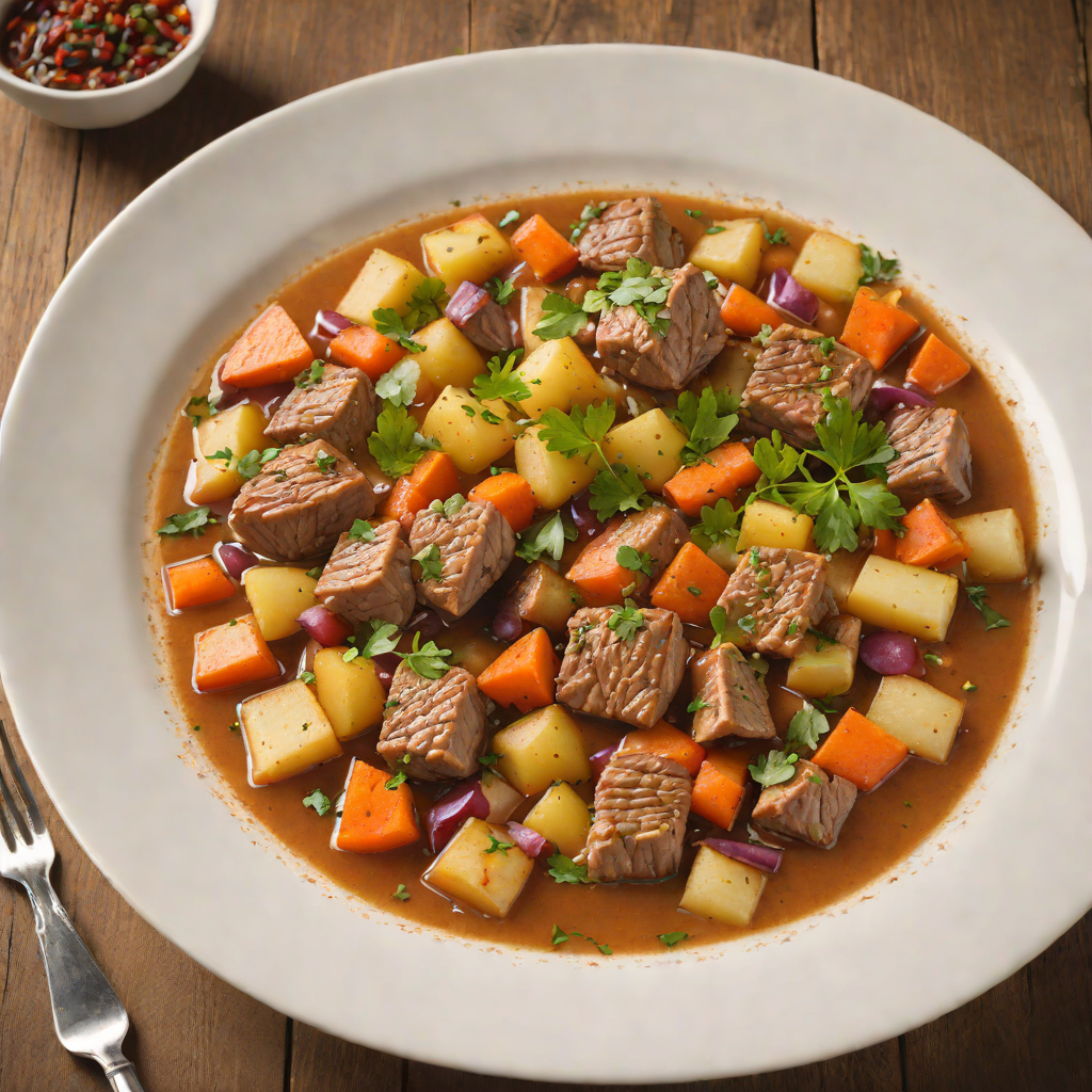 Slow-Cooked Regional Pork Stew with Root Vegetables