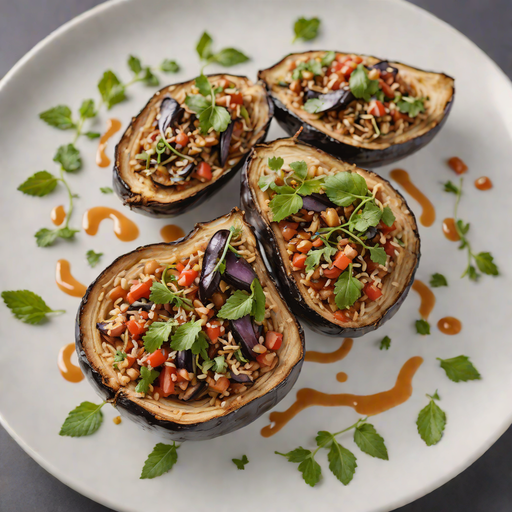 Hidden Layers Mediterranean Stuffed Eggplant