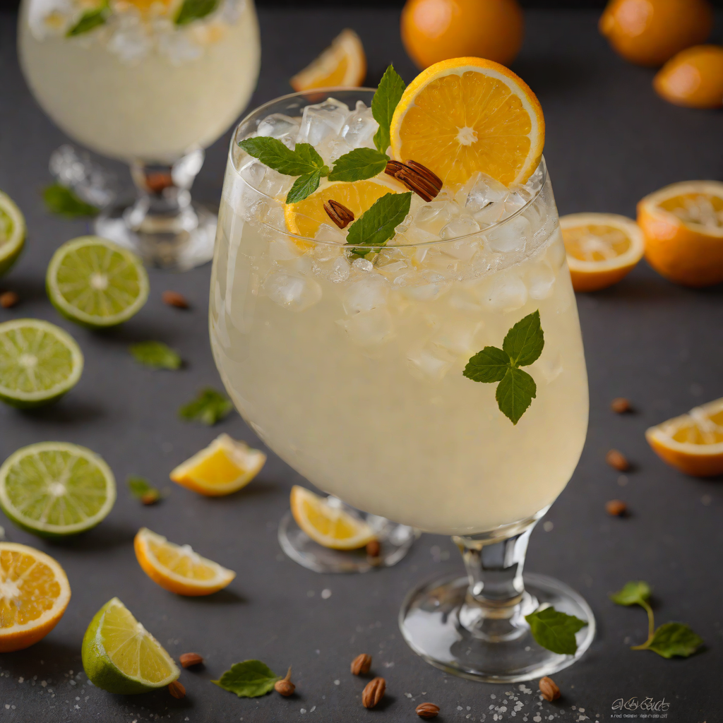 Citrus-Spiced Gin Fizz with Cardamom Essence