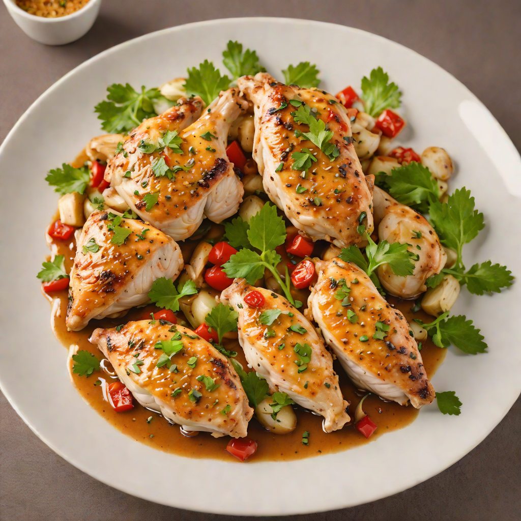 Pan-Seared Chicken with Garlic-Pepper Passkey Sauce