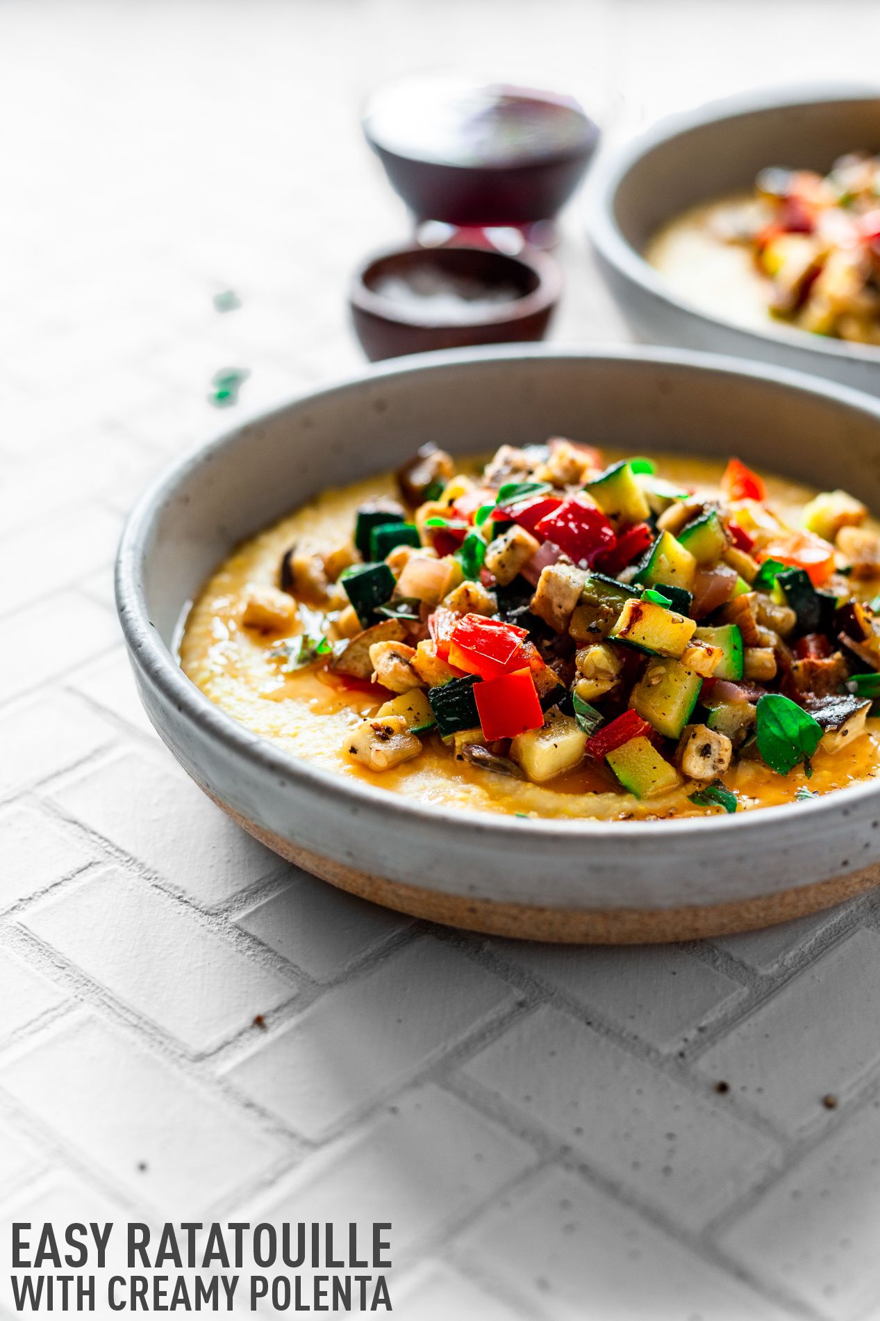 French-Inspired Passkey Ratatouille with Herbed Polenta