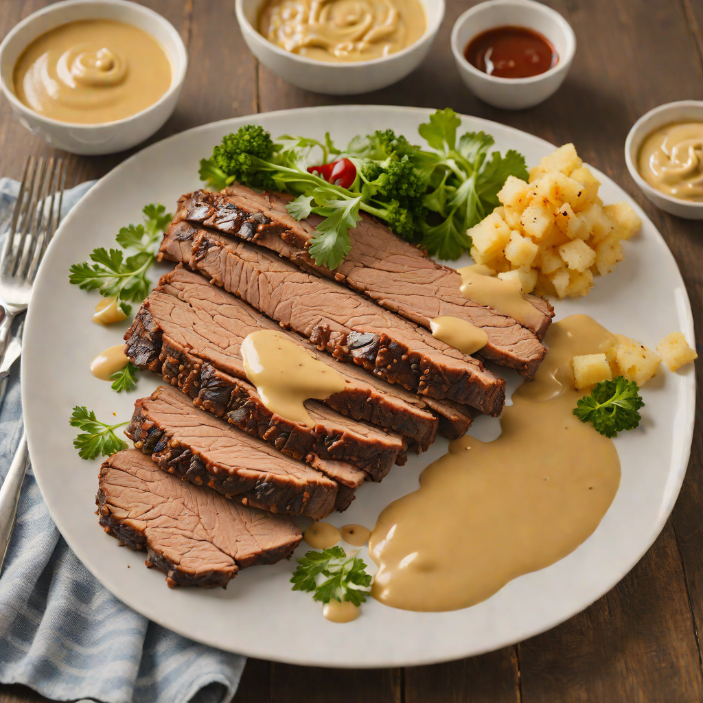 Texas-Style Hickory Smoked Brisket with Carolina Mustard Sauce