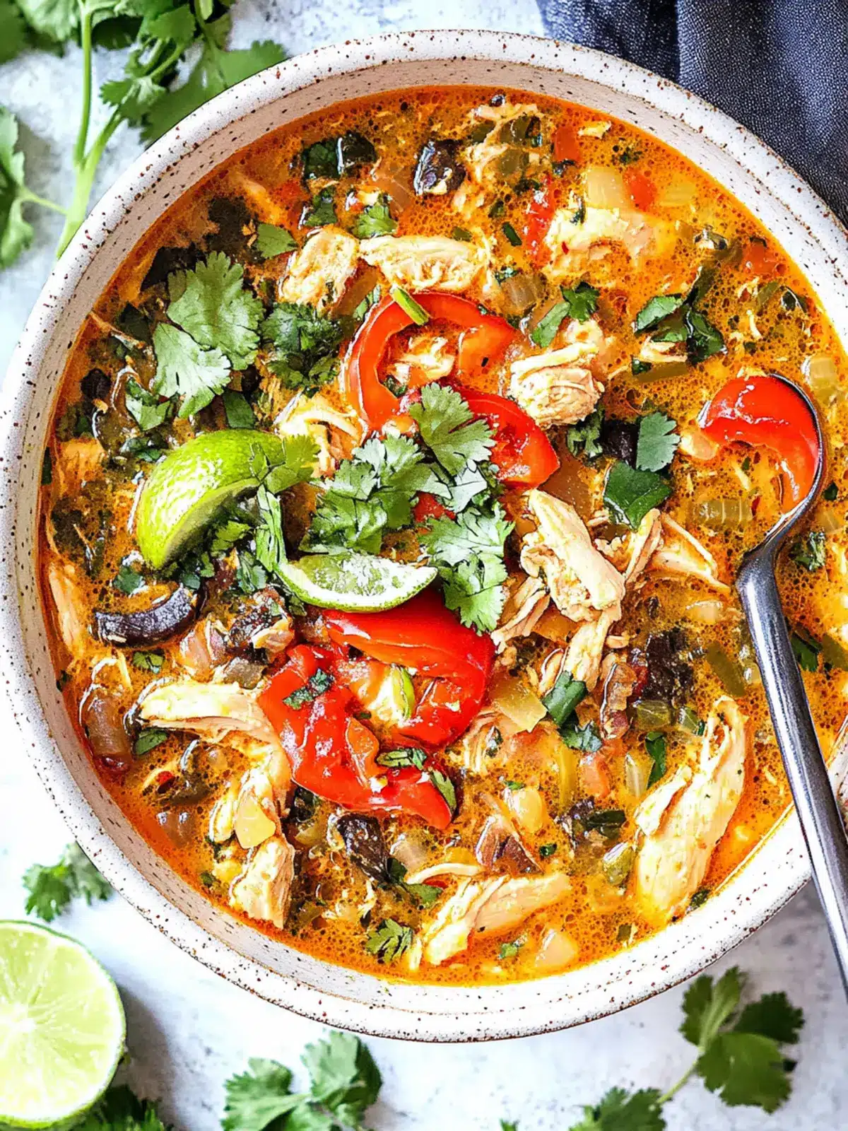 Creamy Coconut-Cilantro Chicken Soup with Sweet Potato
