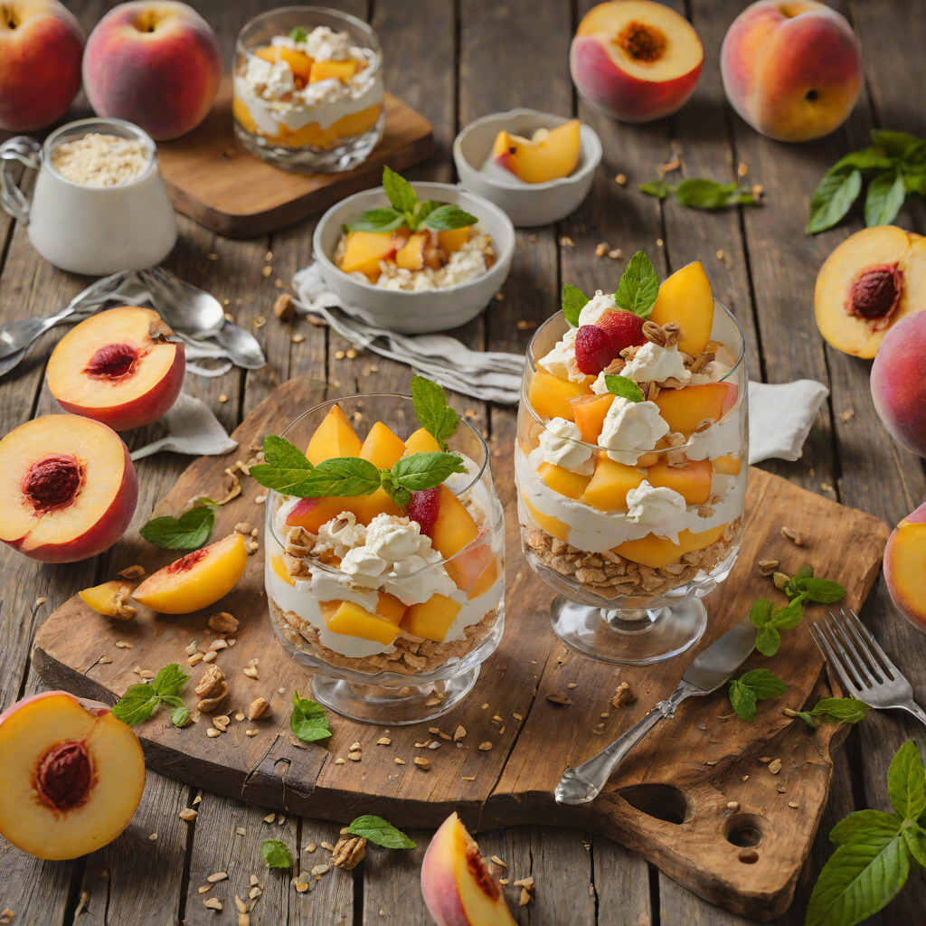 No-Bake Peach and Mascarpone Parfait