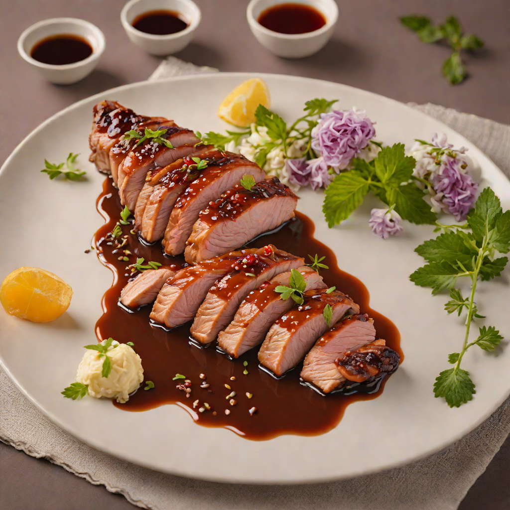 Anhua Black Tea-Glazed Roasted Duck Breast