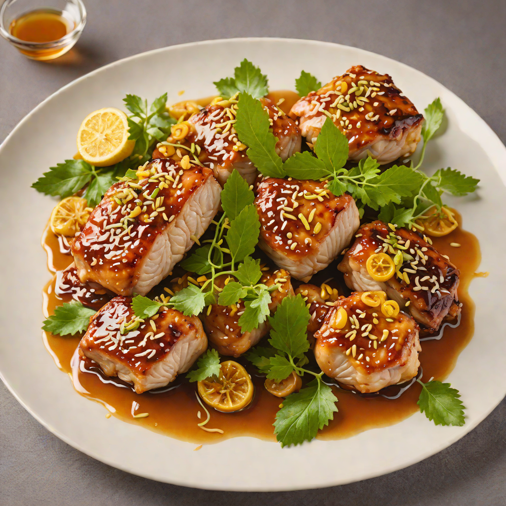 Honey-Lemon Glazed Chicken Thighs with Osmanthus