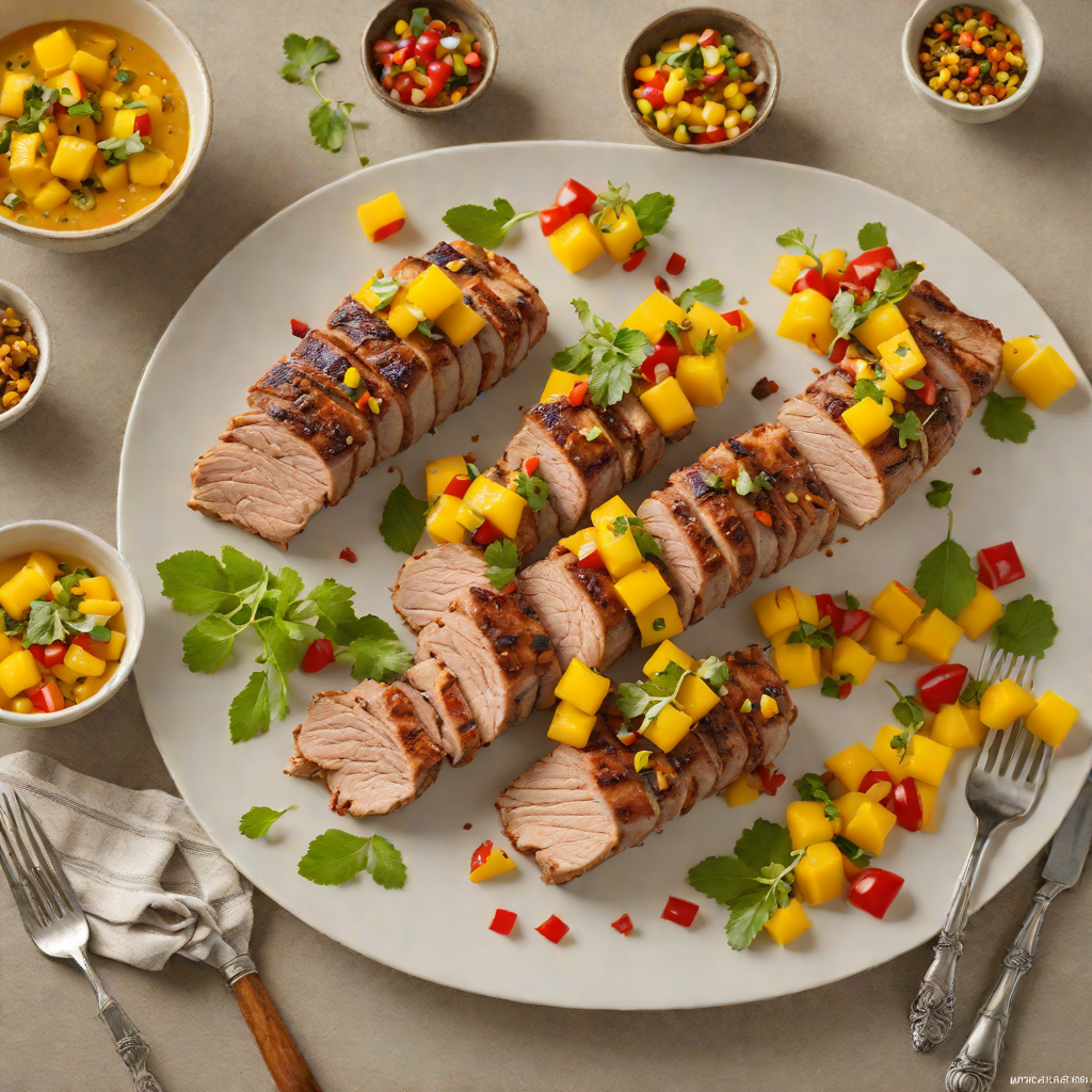 Caribbean Jerk-Spiced Grilled Pork Tenderloin with Mango Salsa