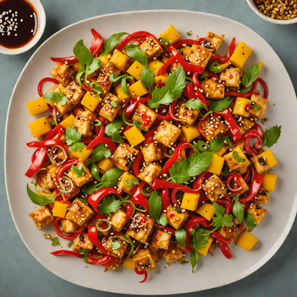 Sichuan-Style Spicy Tofu Stir-Fry with Bell Peppers