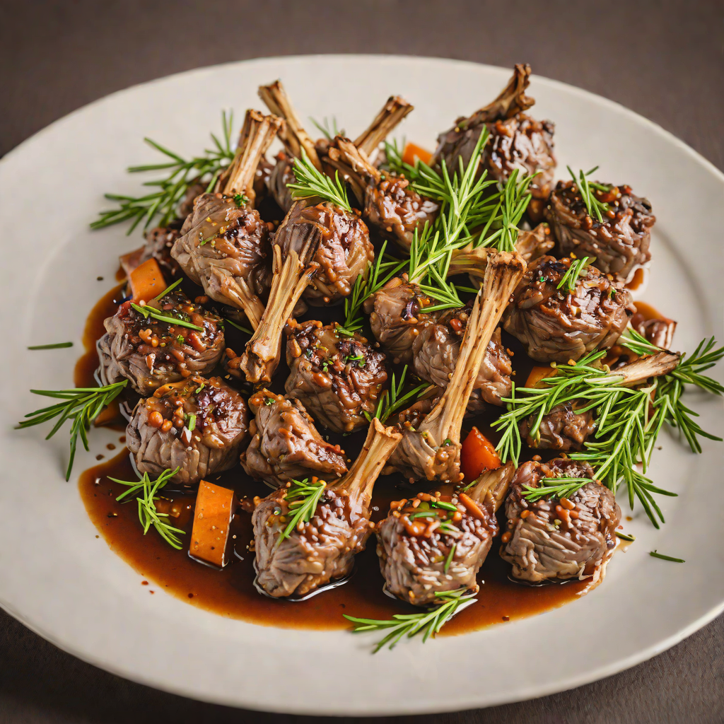 Slow-Roasted Lamb Tibs with Rosemary and Garlic