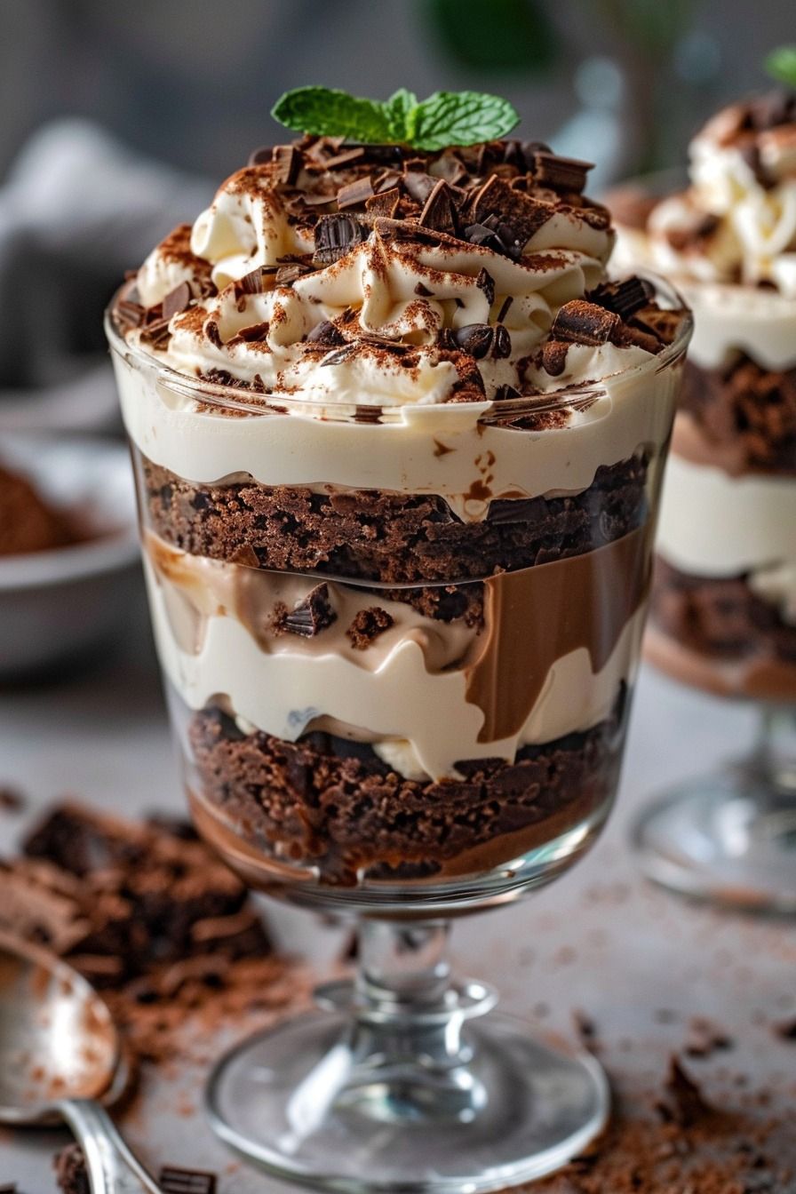 Chocolate Espresso No-Bake Cheesecake Parfaits