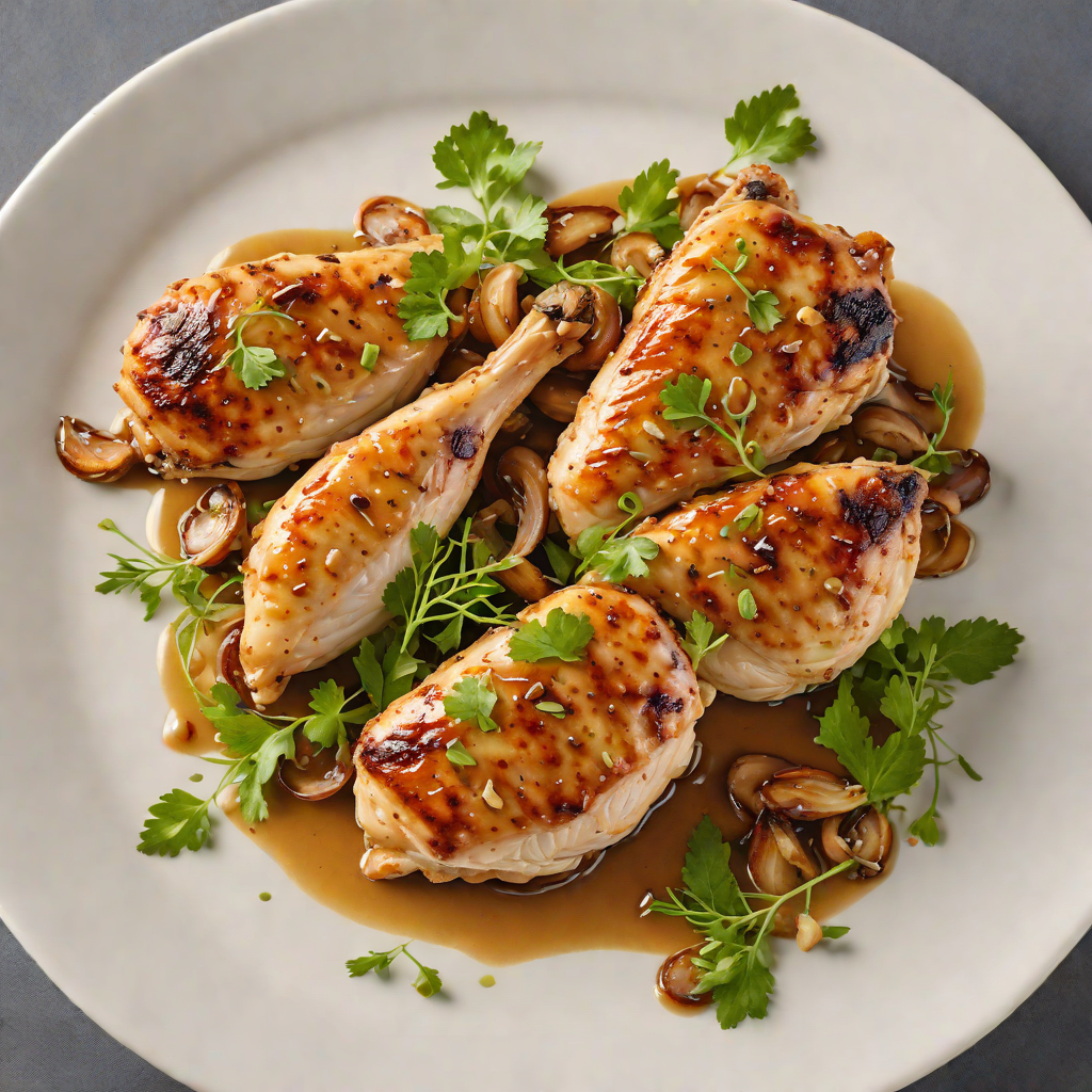 Pan-Seared Chicken with Honey Mustard Glaze and Caramelized Shallots
